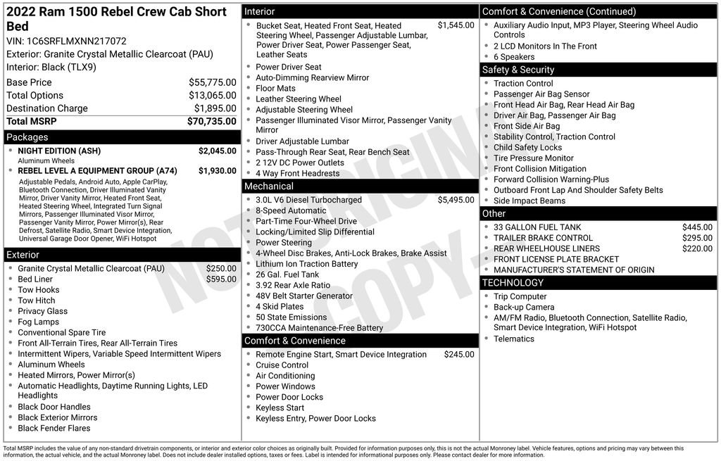 Used 2022 RAM 1500 Rebel w/ Night Edition image 36
