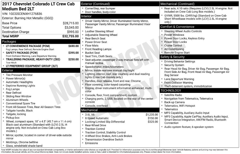 Used 2017 Chevrolet Colorado LT w/ LT Convenience Package RWD image 32