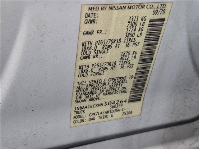 Used 2021 Nissan Titan S w/ S Utility Package AWD/4WD image 16