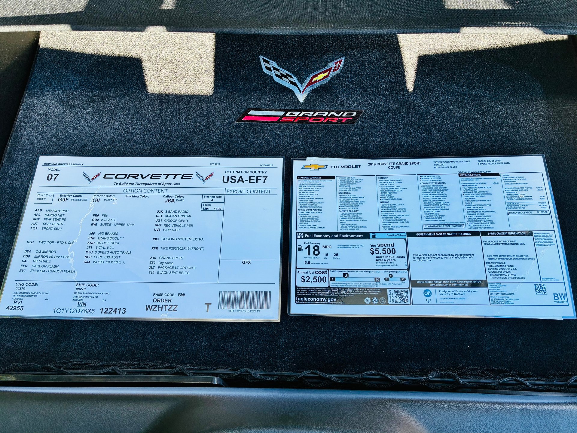 Used 2019 Chevrolet Corvette Grand Sport RWD image 49