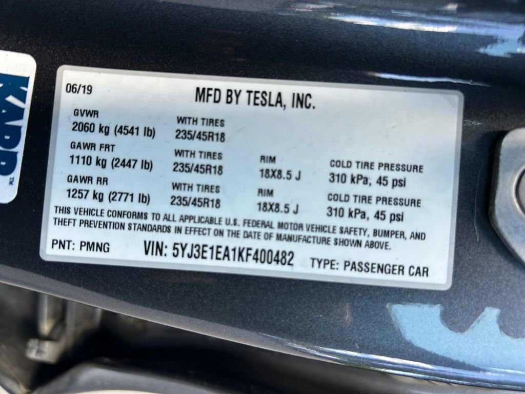 Used 2019 Tesla Model 3 Standard Range Plus RWD image 36
