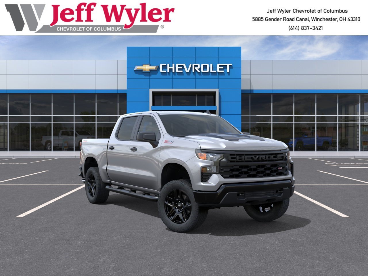 New 2026 Chevrolet Silverado 1500 Custom Trail Boss w/ Turbomax Blackout Package AWD/4WD image 1