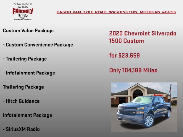 Used 2020 Chevrolet Silverado 1500 Custom w/ Custom Value Package AWD/4WD image 20