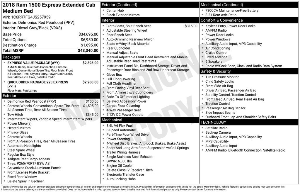 Used 2018 RAM 1500 Express w/ Express Value Package image 7