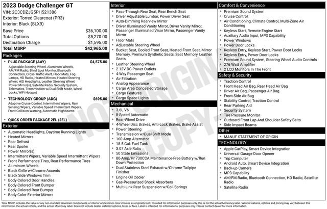 Used 2023 Dodge Challenger GT w/ Plus Package RWD image 23