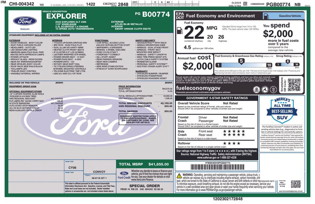 Used 2023 Ford Explorer XLT AWD/4WD image 30