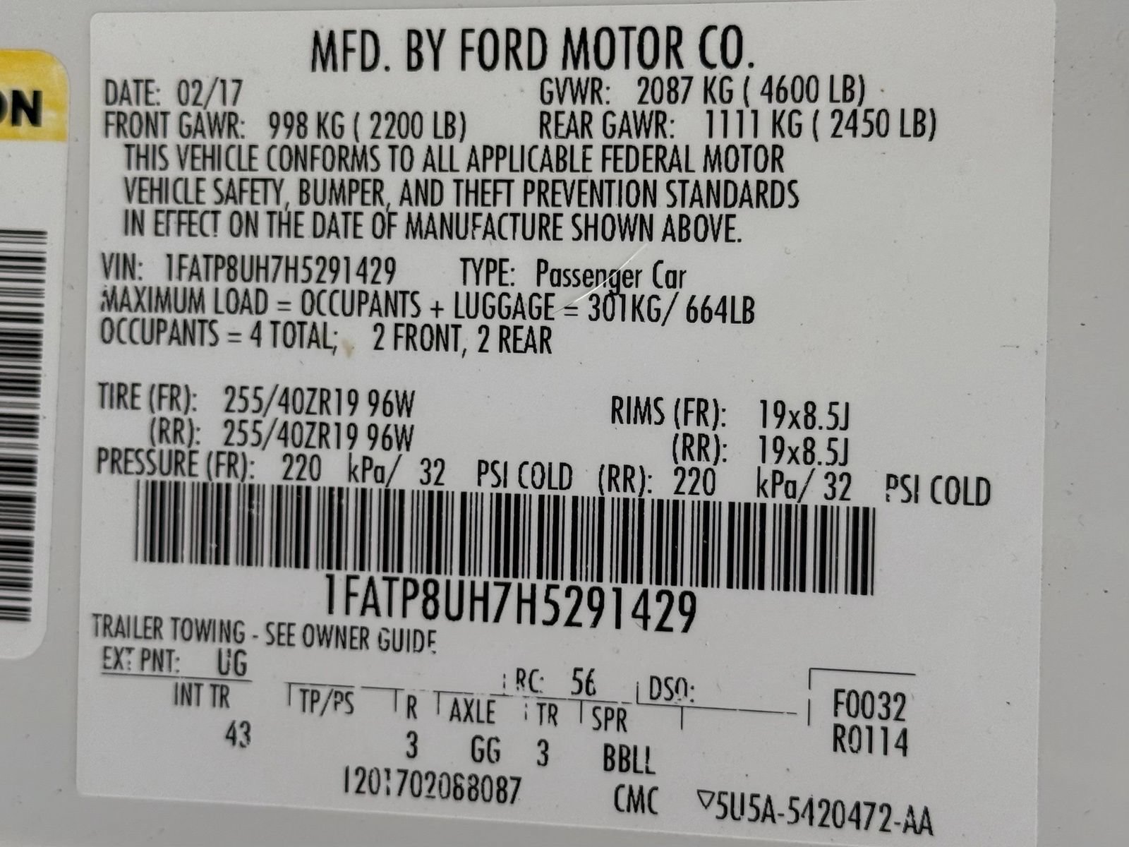Used 2017 Ford Mustang Premium w/ Equipment Group 201A RWD image 44