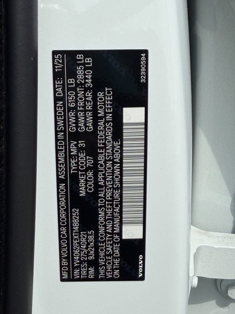 New 2026 Volvo XC90 B6 Plus w/ Protection Package Premier AWD/4WD image 34