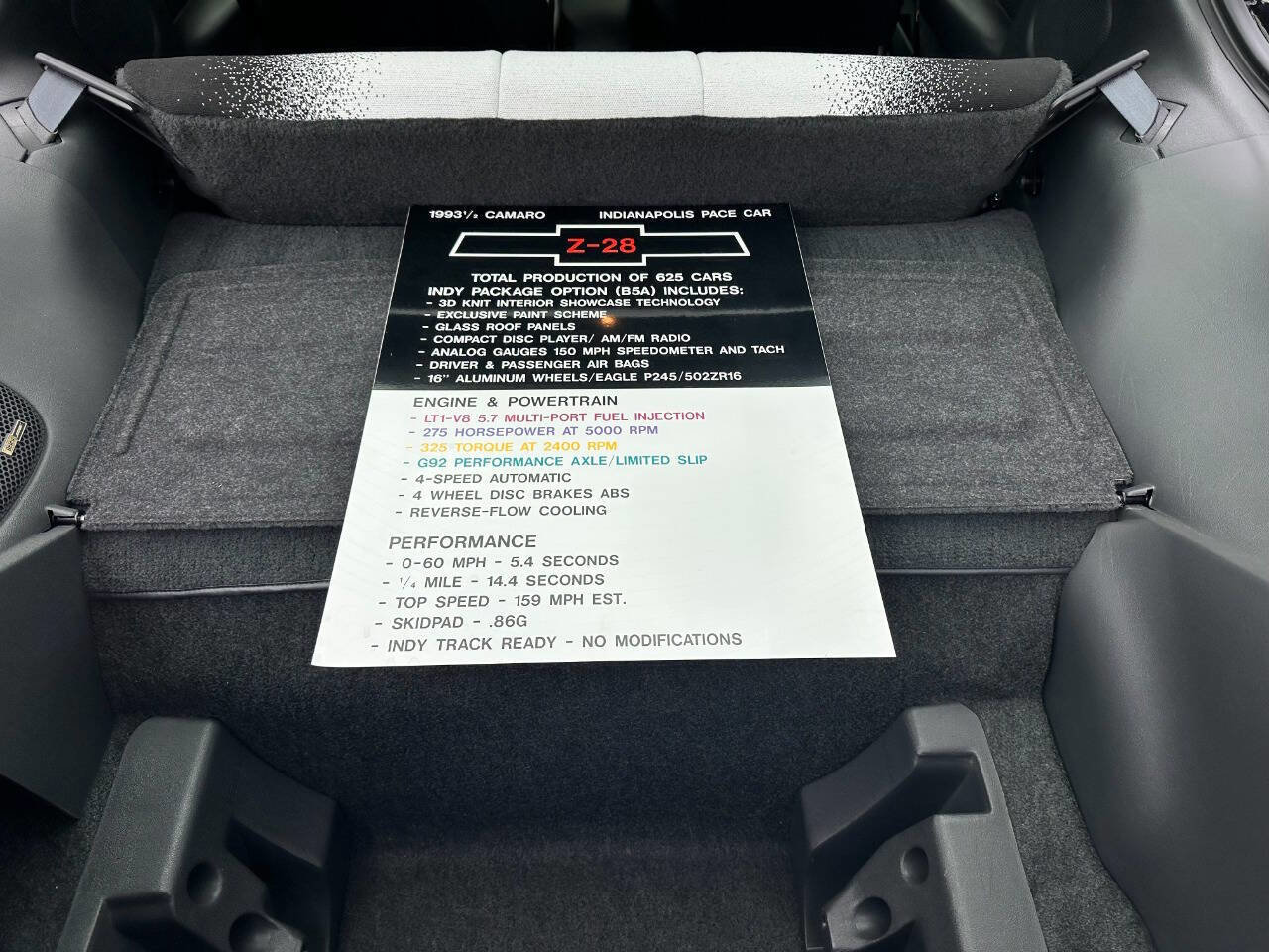 Used 1993 Chevrolet Camaro Z28 RWD image 74