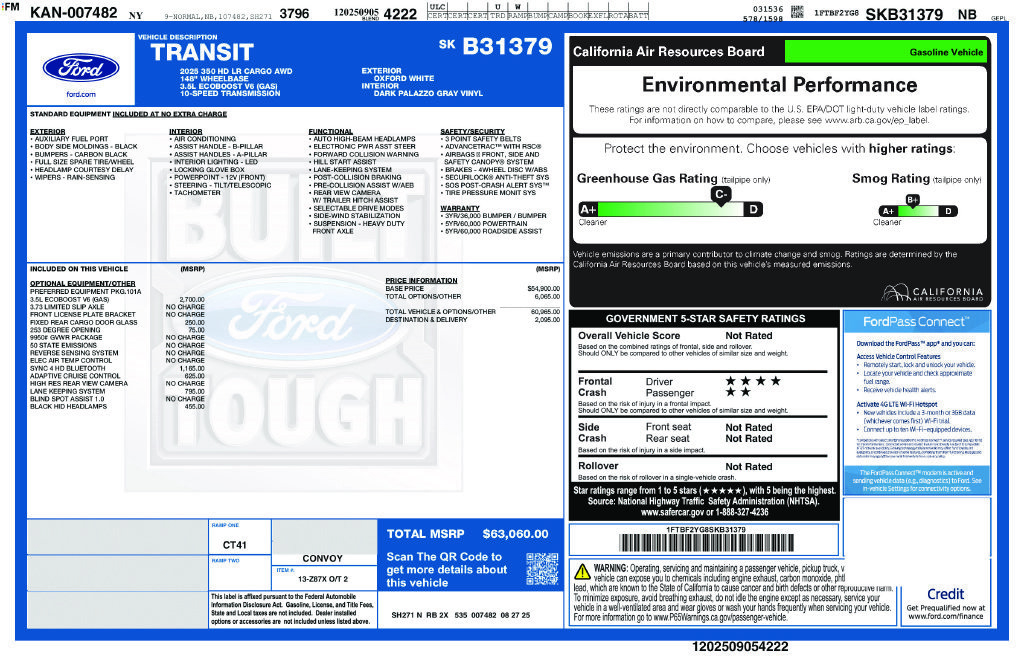 New 2025 Ford Transit 350 148 Low Roof AWD image 26