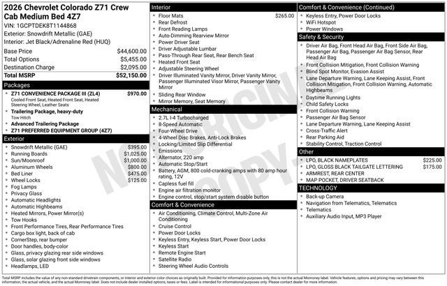 New 2026 Chevrolet Colorado Z71 w/ Z71 Convenience Package 2 AWD/4WD image 4