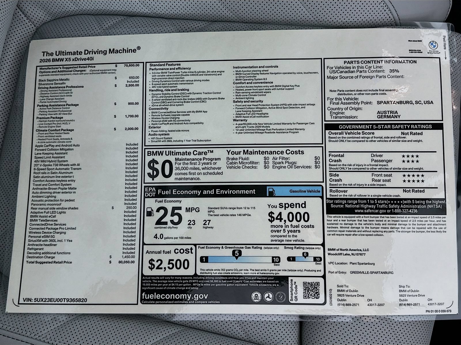 New 2026 BMW X5 xDrive40i AWD/4WD image 48