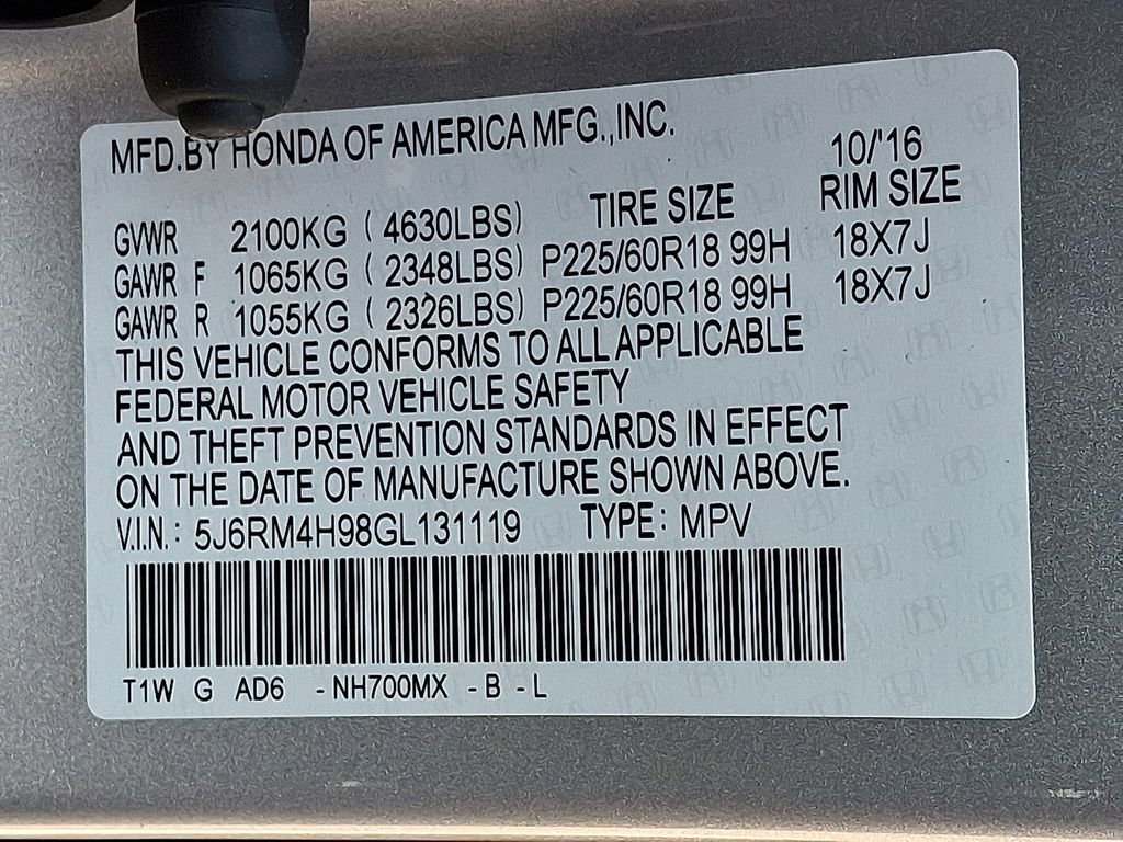 Used 2016 Honda CR-V Touring image 28