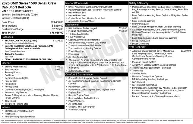 New 2026 GMC Sierra 1500 Denali w/ Technology Package AWD/4WD image 2