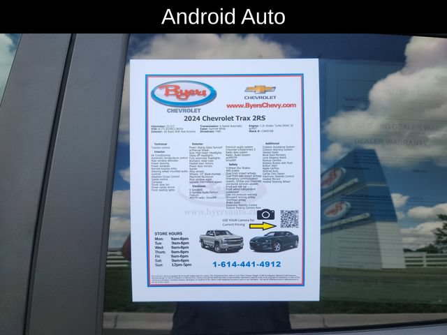 Used 2024 Chevrolet Trax RS w/ Sunroof Package FWD image 12