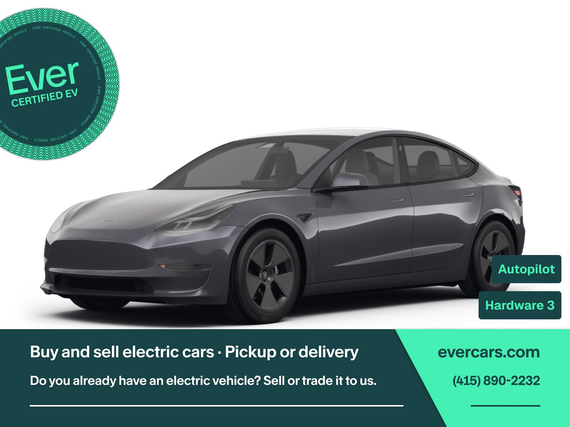 Used 2022 Tesla Model 3 Long Range AWD/4WD image 1