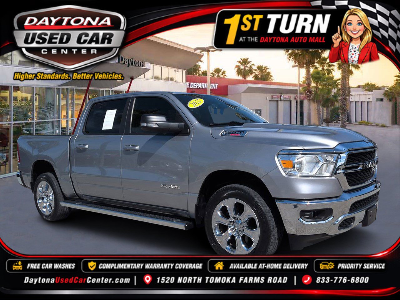 Certified 2022 RAM 1500 Big Horn w/ Trailer Tow Group RWD image 1