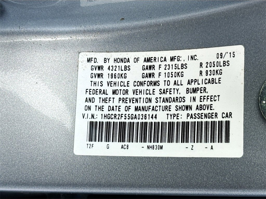 Used 2016 Honda Accord Sport image 32