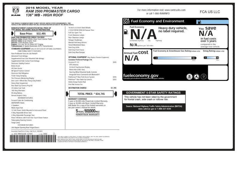 Used 2016 RAM ProMaster 2500 image 38