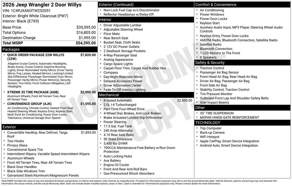 New 2026 Jeep Wrangler Sport AWD/4WD image 28