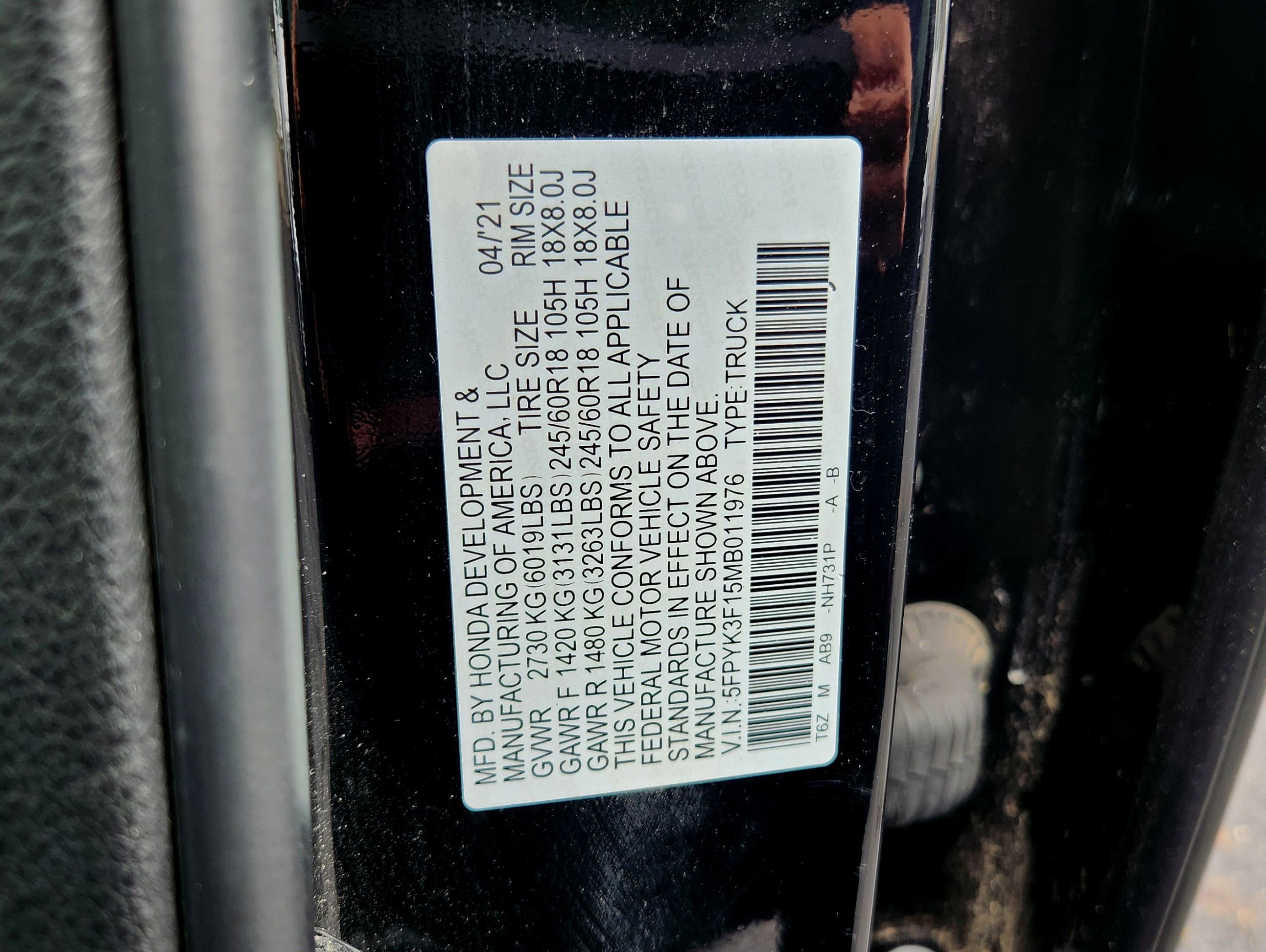 Used 2021 Honda Ridgeline Sport image 32