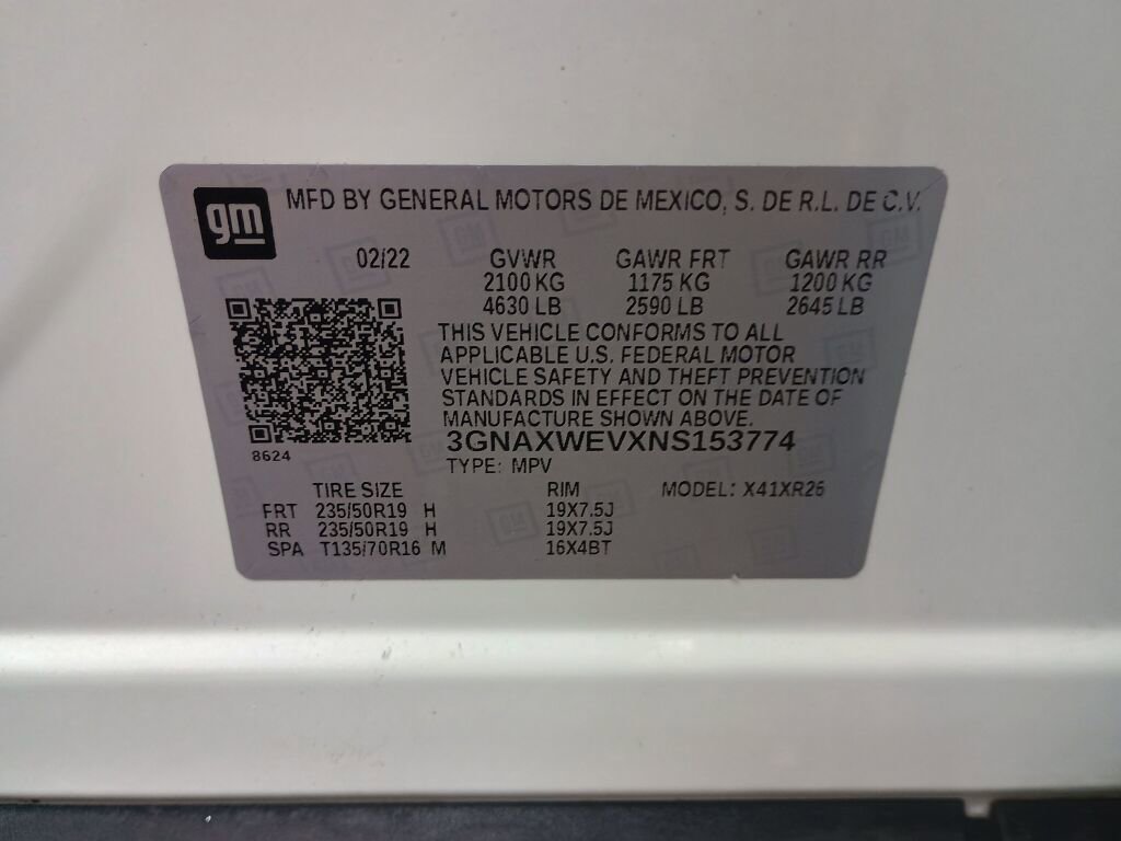 Used 2022 Chevrolet Equinox RS w/ Infotainment Package image 26