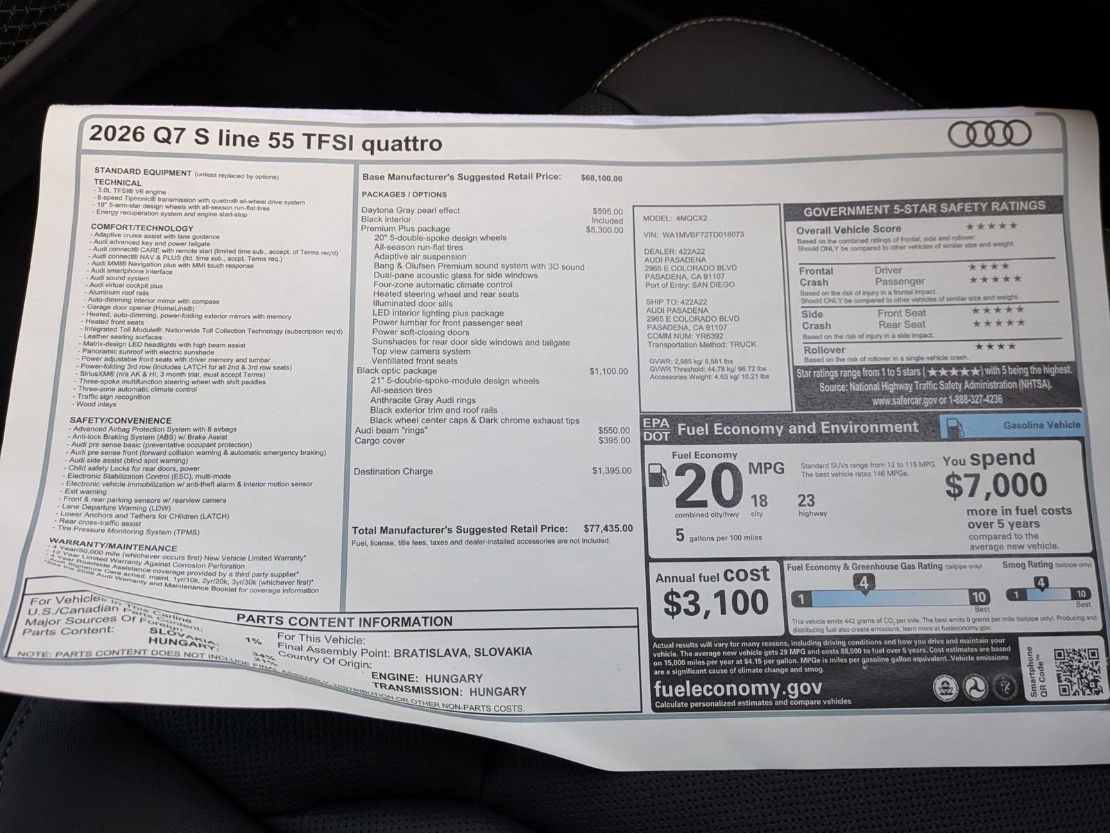 New 2026 Audi Q7 Premium Plus AWD/4WD image 18