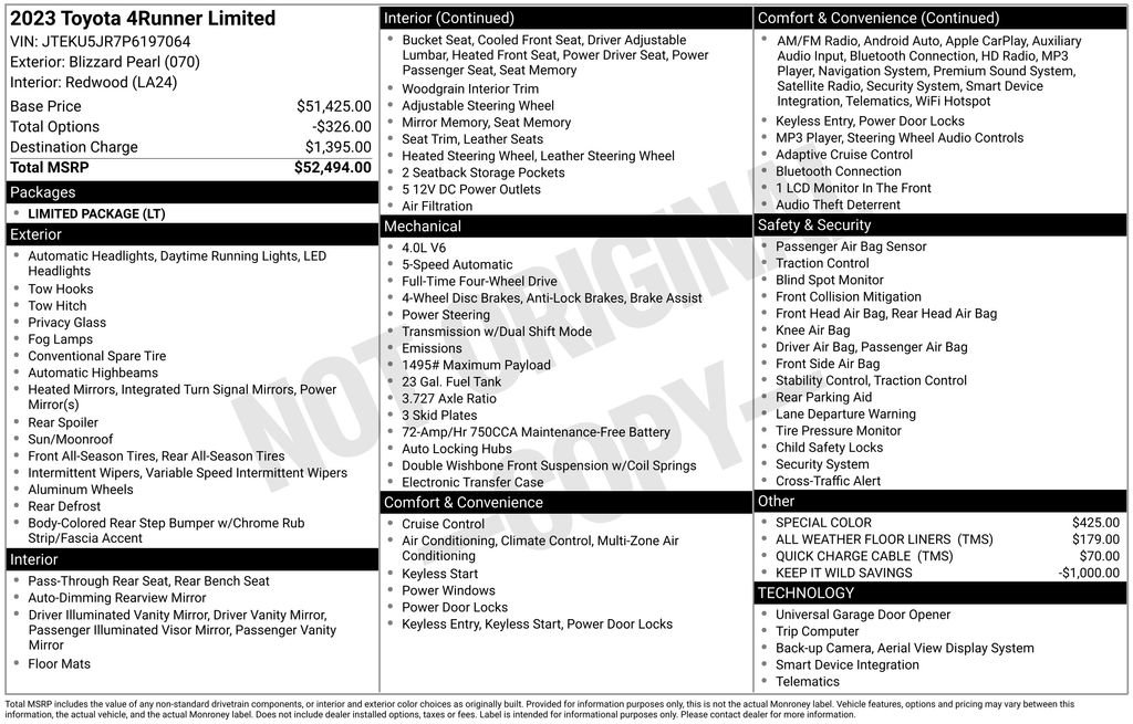 Used 2023 Toyota 4Runner Limited image 2