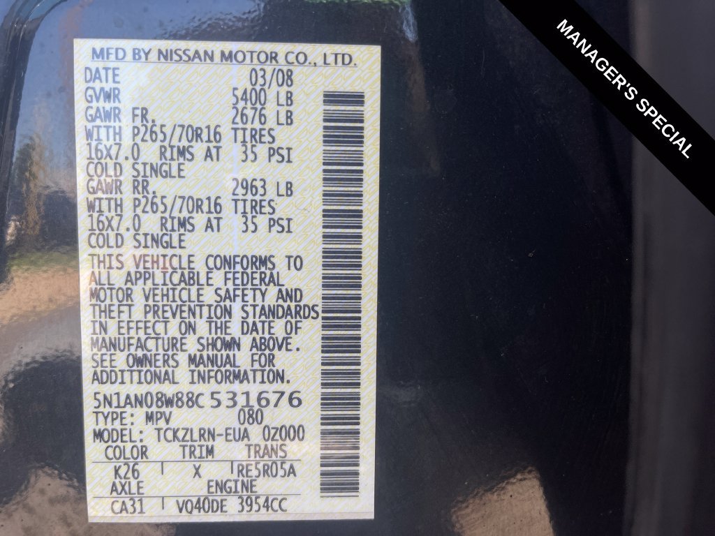 Used 2008 Nissan Xterra S AWD/4WD image 29