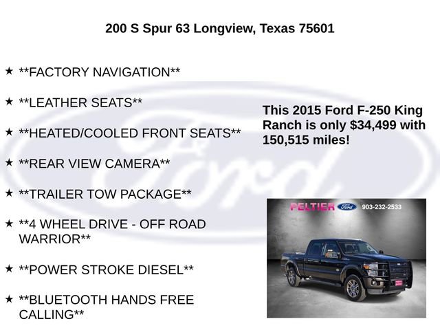 Used 2015 Ford F250 King Ranch w/ FX4 Off-Road Package image 20