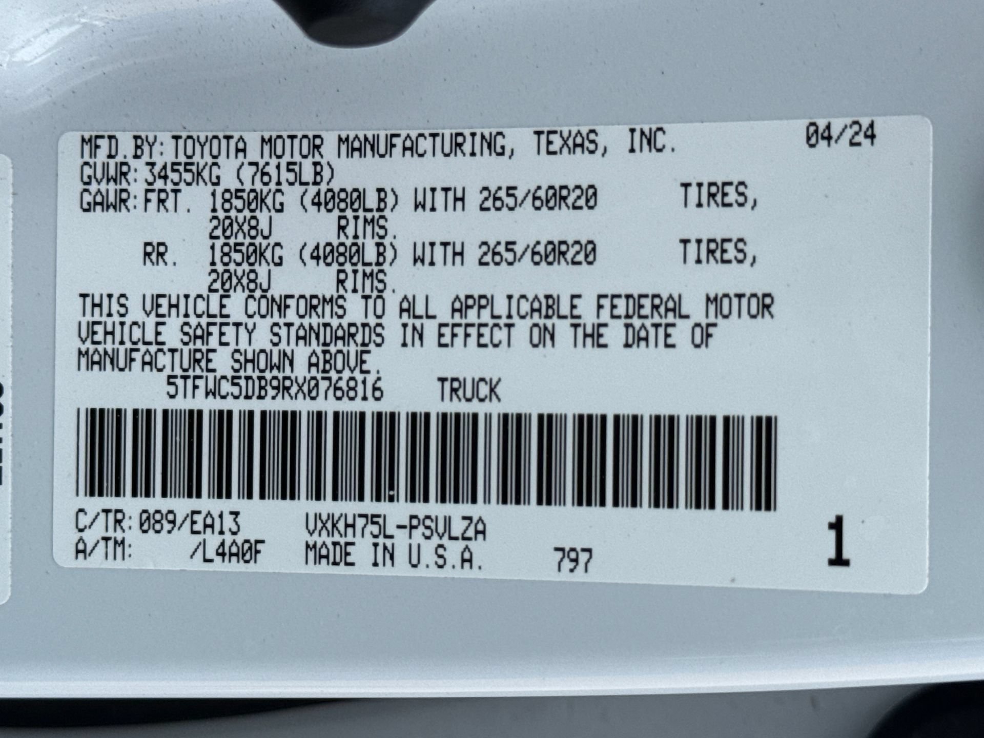 Used 2024 Toyota Tundra Limited AWD/4WD image 20