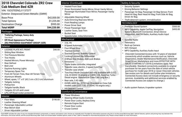 Used 2018 Chevrolet Colorado ZR2 AWD/4WD image 19