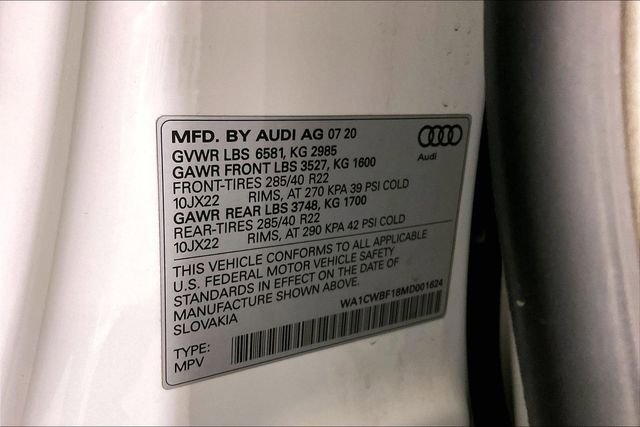 Used 2021 Audi SQ8 Prestige AWD/4WD image 37