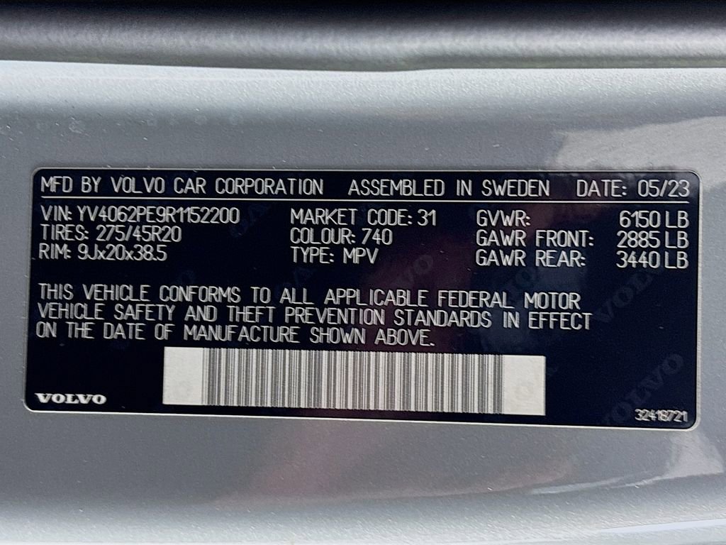 Used 2024 Volvo XC90 B6 Plus w/ Protection Package Premier AWD/4WD image 34