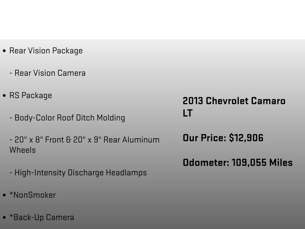 Used 2013 Chevrolet Camaro LT w/ RS Package image 24