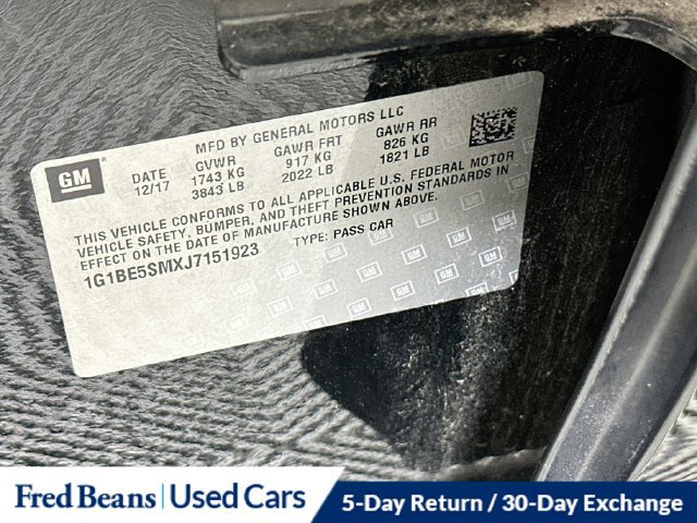Used 2018 Chevrolet Cruze LT w/ Convenience Package FWD image 37
