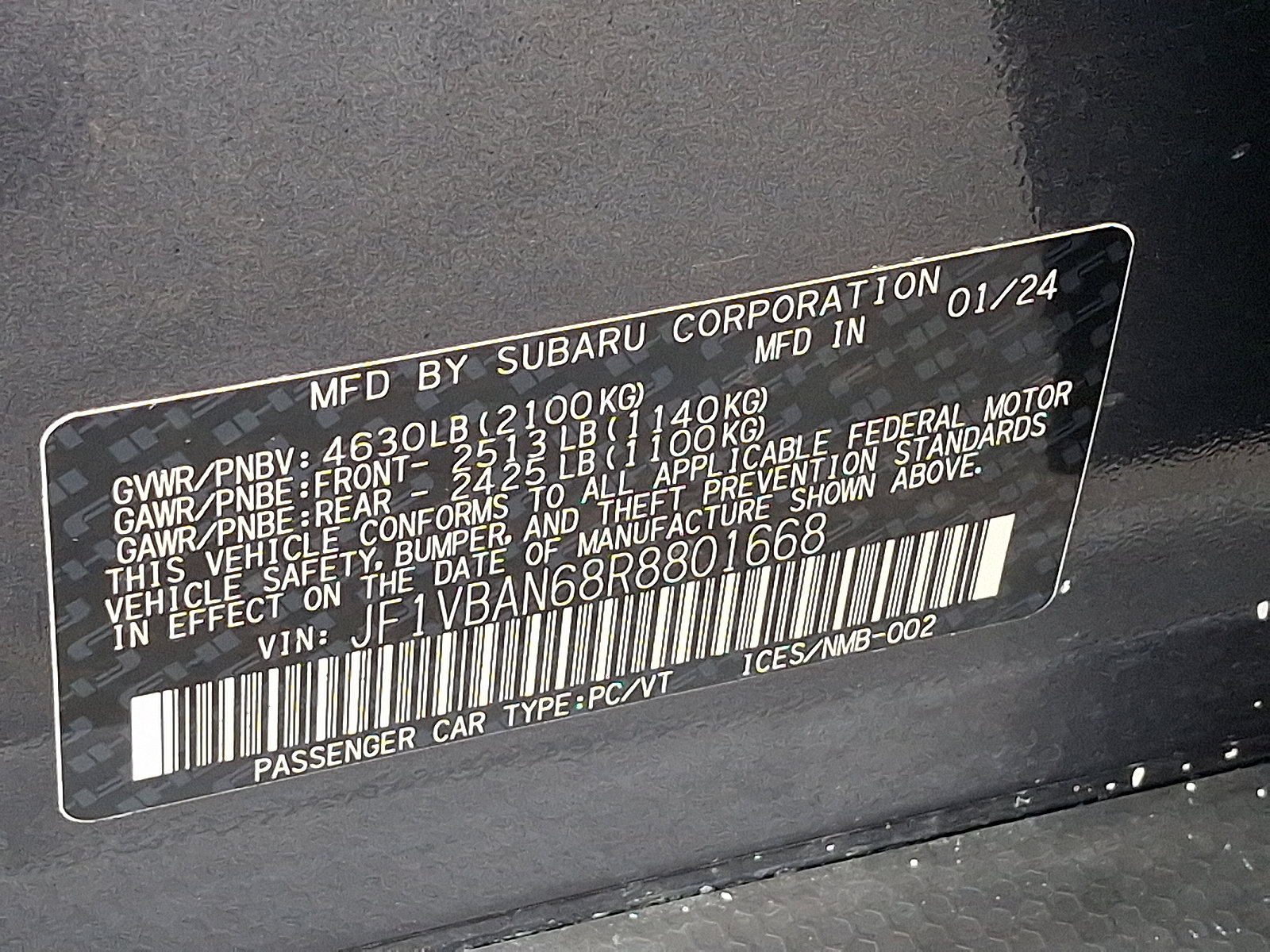 Used 2024 Subaru WRX Limited w/ Popular Package #2A AWD/4WD image 29