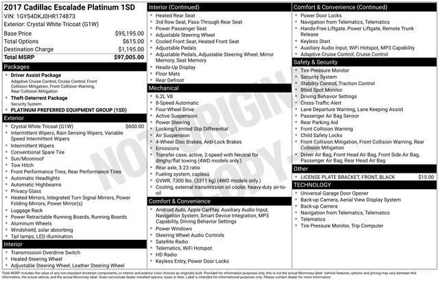 Used 2017 Cadillac Escalade Platinum image 23