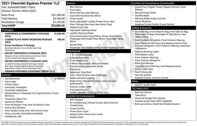 Used 2021 Chevrolet Equinox Premier FWD image 25