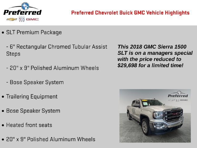 Certified 2018 GMC Sierra 1500 SLT w/ SLT Premium Package AWD/4WD image 2