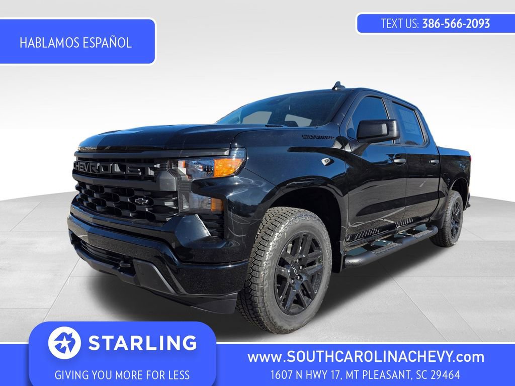 New 2026 Chevrolet Silverado 1500 Custom w/ Turbomax Blackout Package