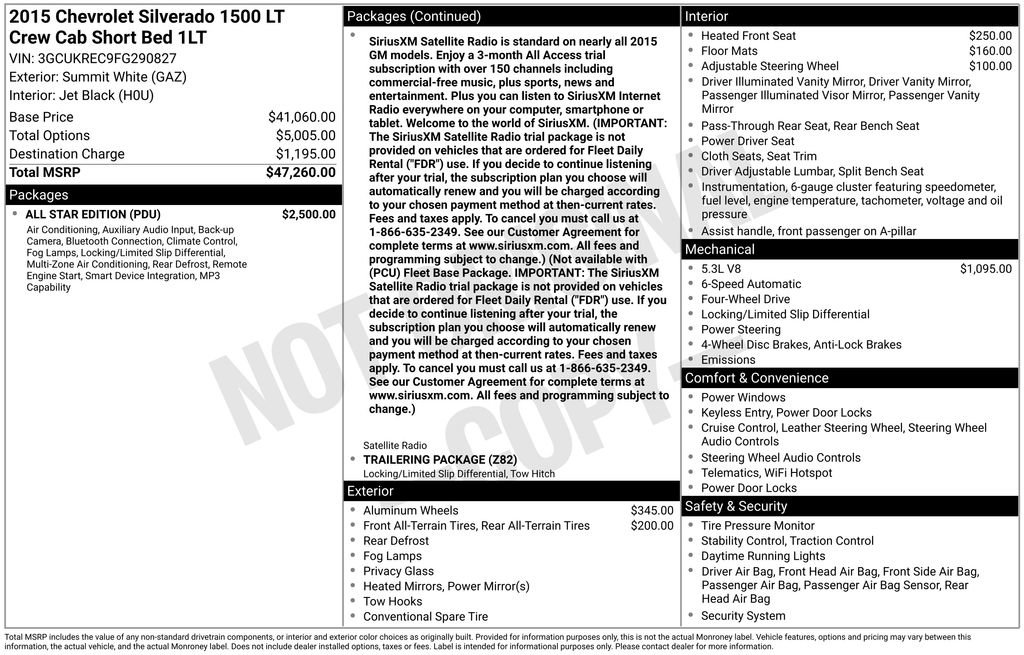 Used 2015 Chevrolet Silverado 1500 LT w/ All Star Edition image 48