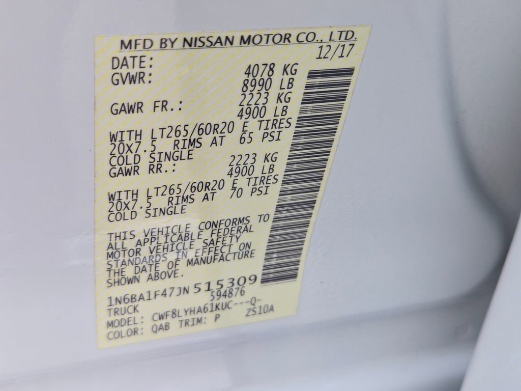 Used 2018 Nissan Titan Platinum Reserve w/ Platinum Utility Package image 31