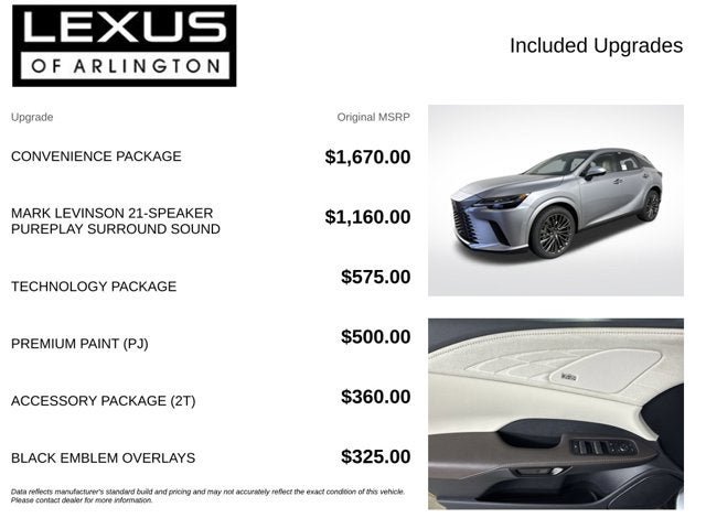 New 2026 Lexus RX 350 AWD w/ Convenience Package image 4