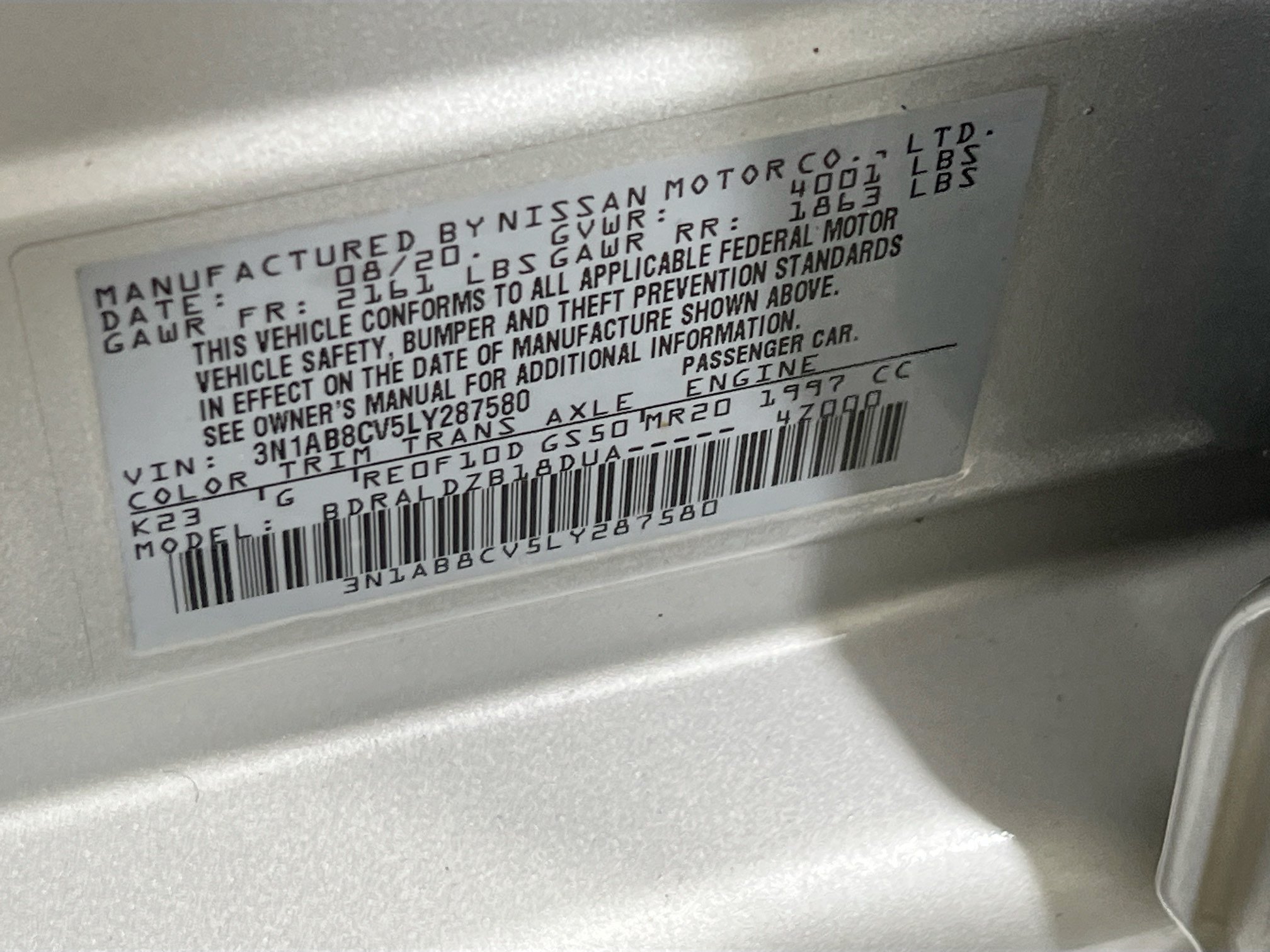 Used 2020 Nissan Sentra SV FWD image 29