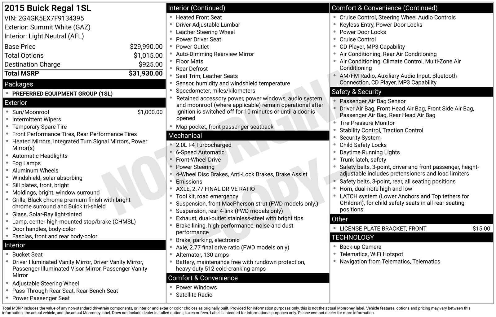 Used 2015 Buick Regal FWD image 4
