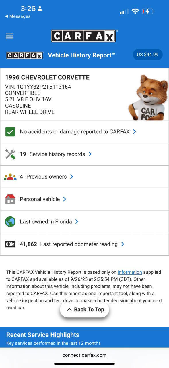 Used 1996 Chevrolet Corvette Convertible RWD image 32