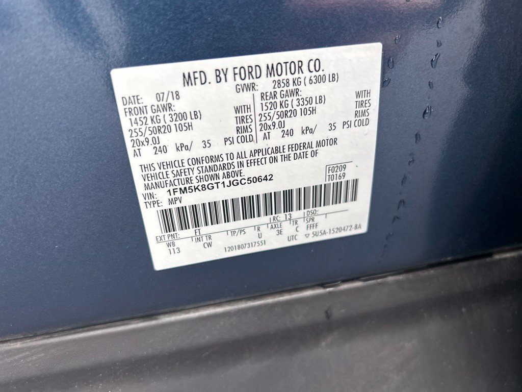 Used 2018 Ford Explorer Sport w/ Equipment Group 401A AWD/4WD image 8