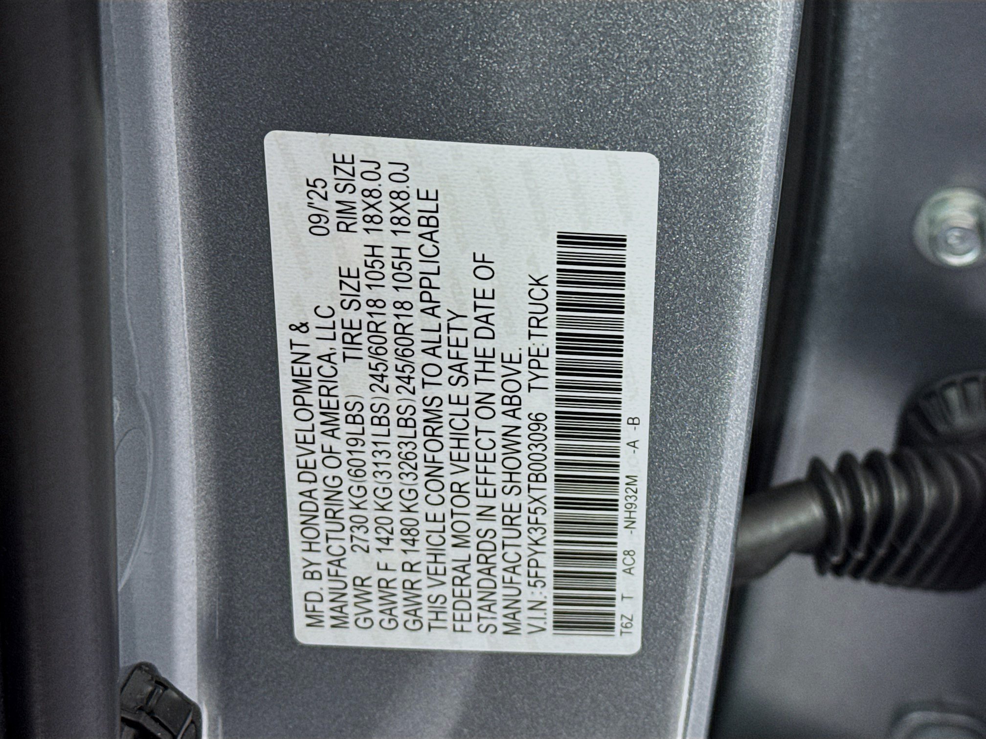 New 2026 Honda Ridgeline RTL image 32