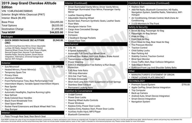 Used 2019 Jeep Grand Cherokee Altitude image 13